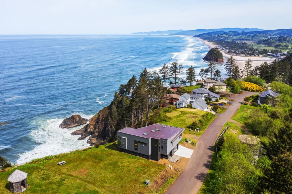 Birds eye view of Luxury Oregon Coast Home by Envision Interiors