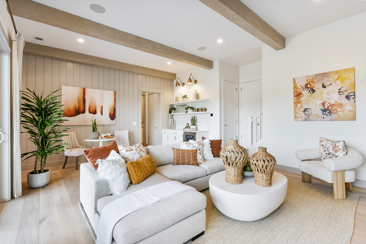 Donovan Basement Farmhouse Living Room
